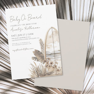 Baby an Bord Sommer Boho Strand Baby-Party Einladung