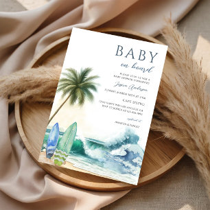 Baby an Bord Sommer-Strand-Baby-Party Einladung