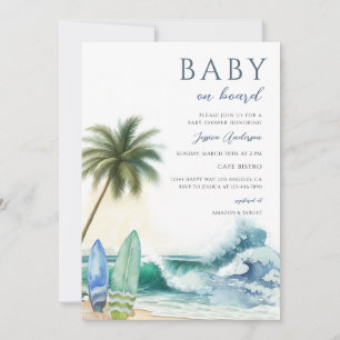 Baby an Bord Sommer-Strand-Baby-Party Einladung