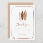 Baby an Bord Summer Baby Dusche Dankeskarte (Vorne/Hinten)