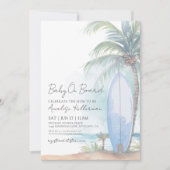 Baby an Bord Summer Beach Baby Dusche Einladung (Vorderseite)
