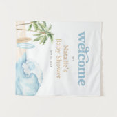 Baby an Bord Surf Baby Dusche Begrüßungszeichen Wandteppich (Vorderseite (Horizontal))