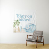 Baby an Bord Surf Baby Dusche Hintergrund Wandteppich (Beispiel)