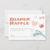 Baby an Bord Surf Baby Dusche Windelwaschmaschine  Einladung (Vorderseite)