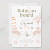 Baby an Bord Surf Baby Shower Einladungskarte Einladung (Vorderseite)
