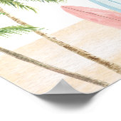 Baby an Bord Surf Beach Baby Dusche Begrüßungszeic Poster (Ecke)