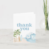 Baby an Bord Surf Beach Baby Dusche Dankeskarte (Vorderseite)