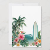 Baby an Bord Surf Beach Baby Dusche Einladung (Rückseite)