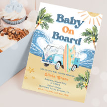 Baby an Bord Surf Beach Baby Dusche