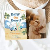 Baby an Bord Surf Beach Baby Dusche Foto Einladung