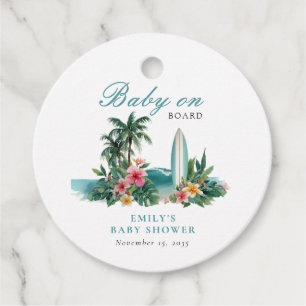 Baby an Bord Surf Beach Baby Dusche Geschenkanhänger