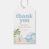 Baby an Bord Surf Beach Baby Dusche Geschenkanhänger (Vorderseite)