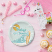 Baby an Bord Surf Beach Baby Dusche Pappteller (Party)