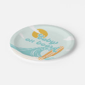 Baby an Bord Surf Beach Baby Dusche Pappteller (Schrägansicht)