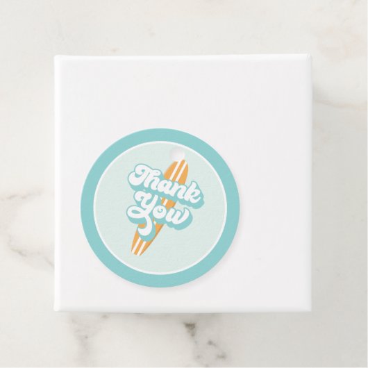 Baby an Bord Surf Beach Baby Shower Classic Round Geschenkanhänger (Beispiel)