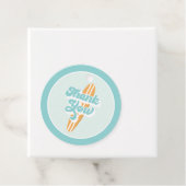 Baby an Bord Surf Beach Baby Shower Classic Round Geschenkanhänger (Beispiel)