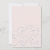 Baby an Bord Surf Handgezogenes Baby Boy Dusche Einladung (Rückseite)