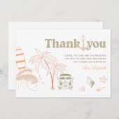 Baby an Bord Surf Kinderdusche Danke Karte (Vorne/Hinten)