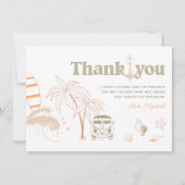 Baby an Bord Surf Kinderdusche Danke Karte (Vorderseite)