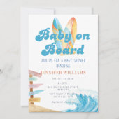 Baby an Bord Surf Ocean Sea Baby Dusche Einladung (Vorderseite)