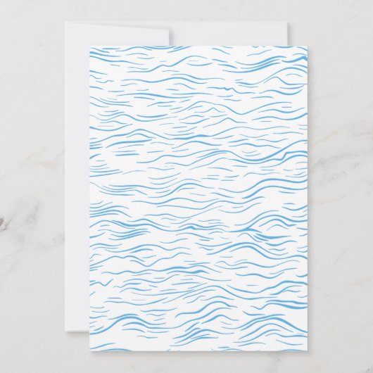 Baby an Bord Surf Ocean Sea Baby Dusche Einladung (Rückseite)