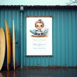 Baby an Bord Surf-Themed Baby Dusche Willkommen Poster