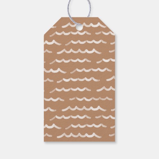 Baby an Bord Surfboard Baby Dusche Geschenkanhänger (Rückseite)