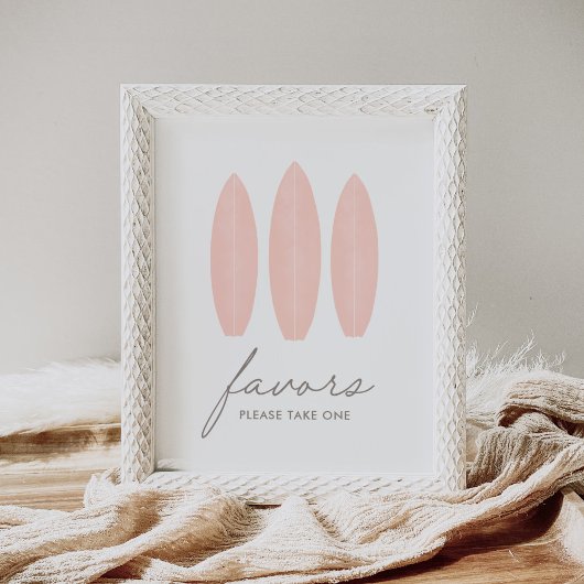 Baby an Bord Surfboard Baby Shower Favorit Schild