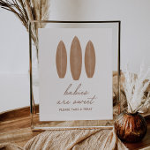 Baby an Bord Surfboard Babys sind süßes Zeichen Poster