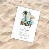 Baby an Bord Surfboard Beach Baby Dusche Einladung