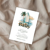 Baby an Bord Surfboard Beach Baby Dusche Einladung