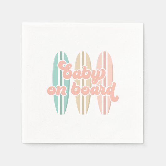 Baby an Bord Surfboard Beach Baby Dusche Serviette (Vorderseite)