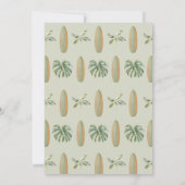 Baby an Bord Surfboard Ocean Beach Baby Dusche Einladung (Rückseite)