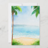 Baby an Bord Surfboard Ocean Beach Baby Dusche Einladung (Rückseite)