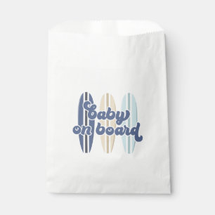Baby an Bord Surfboard Strand Baby Shower Geschenktütchen
