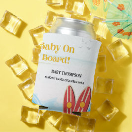 Baby an Bord Surfbrett Babydusche Dosenkühler