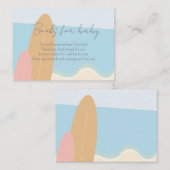Baby an Bord Surfbrett Beach Books für Babydusche Begleitkarte (Vorne/Hinten)
