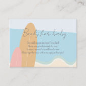 Baby an Bord Surfbrett Beach Books für Babydusche Begleitkarte (Vorderseite)