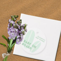 Baby an Bord Surfbrett Beach Wasserfarbe Babydusch