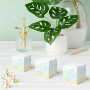 Baby an Bord Surfbrett Beach Wasserfarbe Babydusch Geschenkschachtel