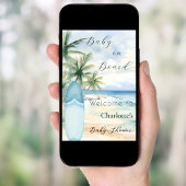 Baby an Bord Surfbrett Begrüßung Baby Dusche Poster