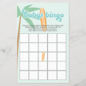 Baby an Bord Surfbrett Kinderdusche Bingo Flyer (Vorne)