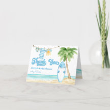 Baby an Bord Surfbrett Kinderdusche