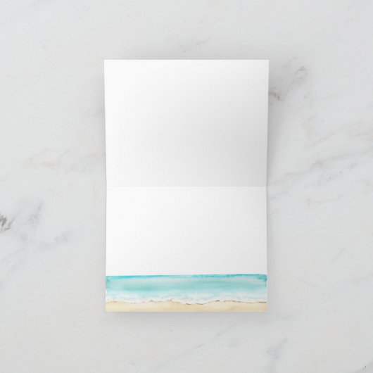 Baby an Bord Surfbrett Kinderdusche Dankeskarte (Innenseite)