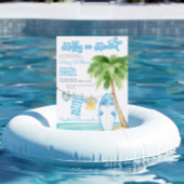 Baby an Bord Surfbrett Kinderdusche Einladung