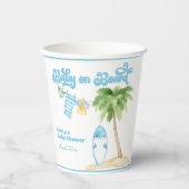 Baby an Bord Surfbrett Kinderdusche Pappbecher (Vorderseite)