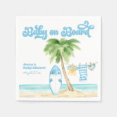 Baby an Bord Surfbrett Kinderdusche Serviette (Vorderseite)