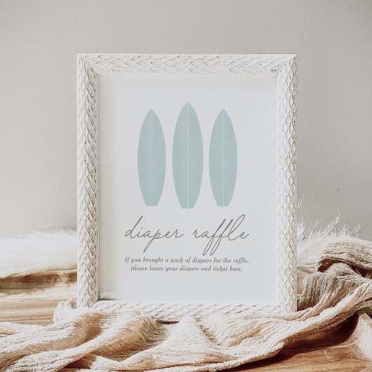 Baby an Bord Surfbrett Kinderdusche Windelwaschmas Poster