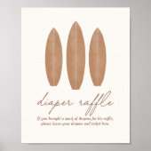 Baby an Bord Surfbrett Kinderdusche Windelwaschmas Poster (Vorne)