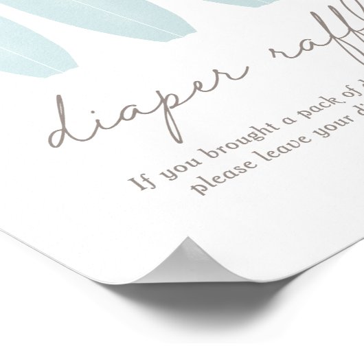 Baby an Bord Surfbrett Kinderdusche Windelwaschmas Poster (Ecke)